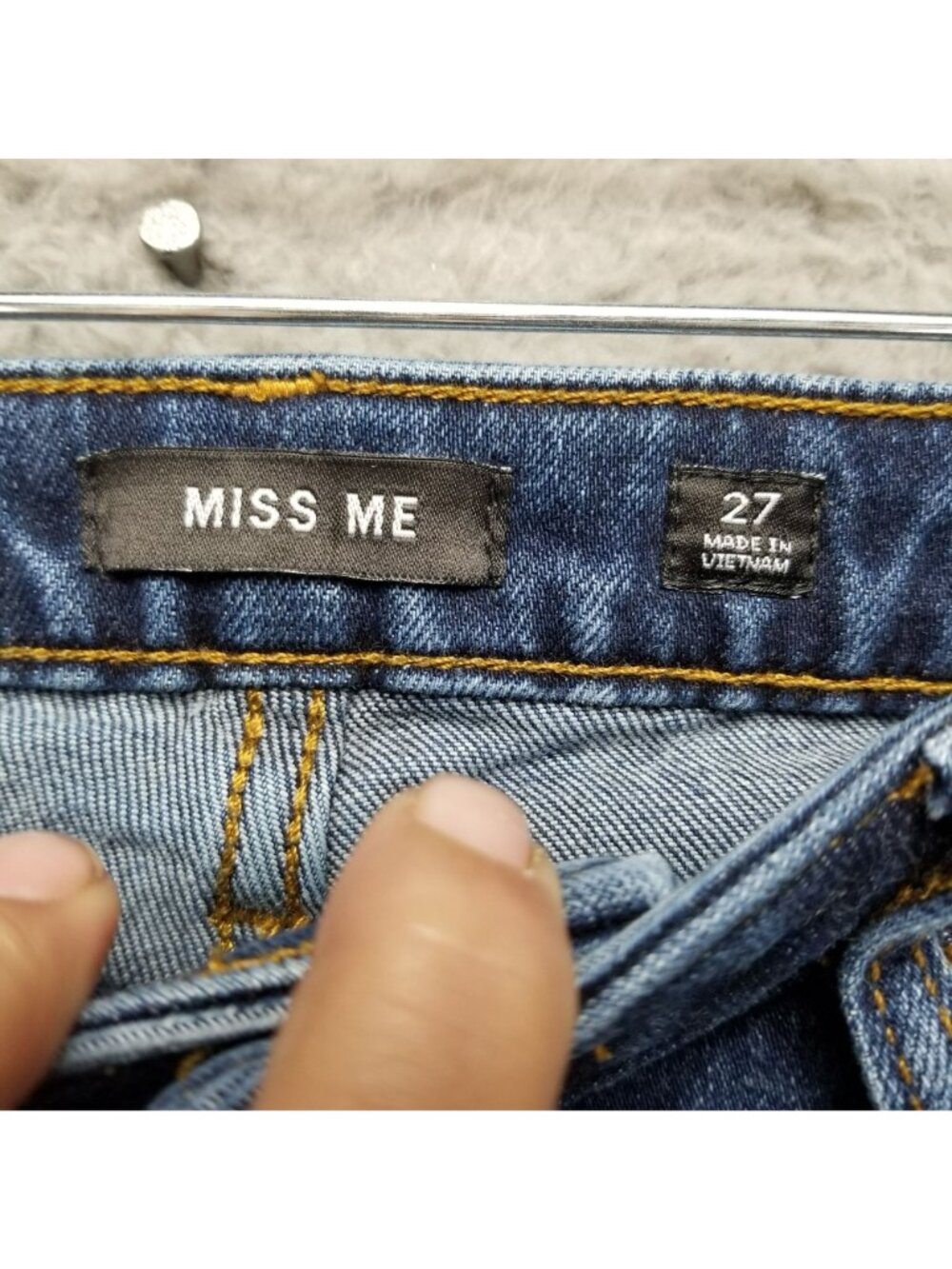 Miss Me Jeans Womens 27 Blue Ankle Skinny Stretch Denim *Read* - Picture 4 of 14